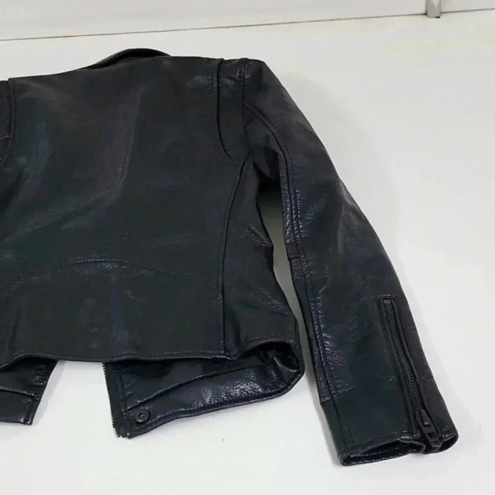 Blank NYC Womens Luxury Clothing Semi Fitted Vegan Leather Motorcycle J… - Picture 12 of 12